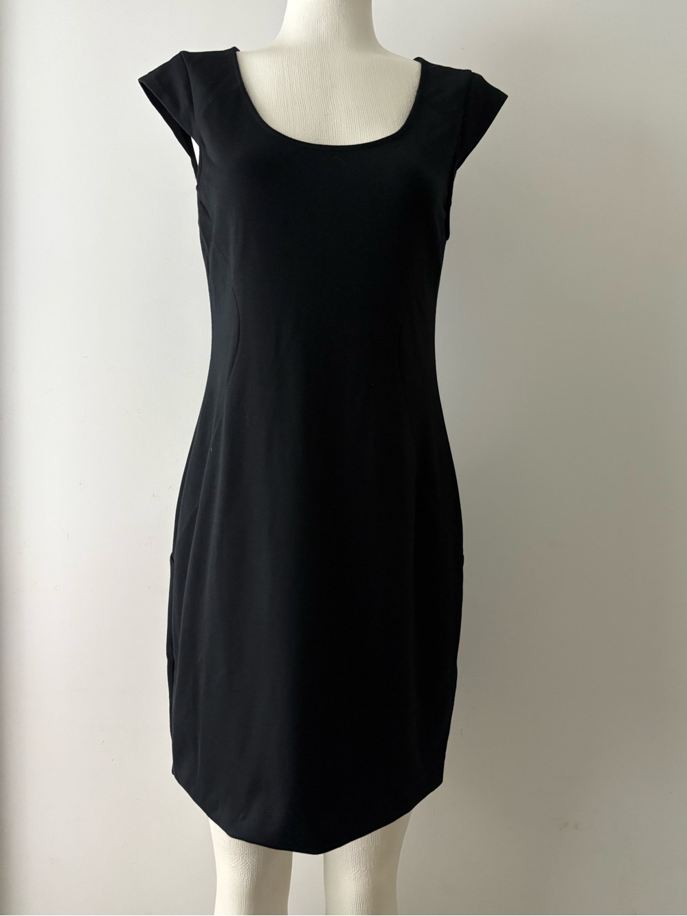 Classic Black Cap-Sleeve Dress